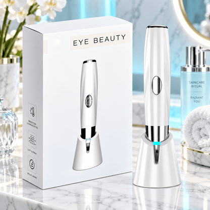 3-in-1 LED Eye & Facial Massager – Warm Vibration Beauty Wand