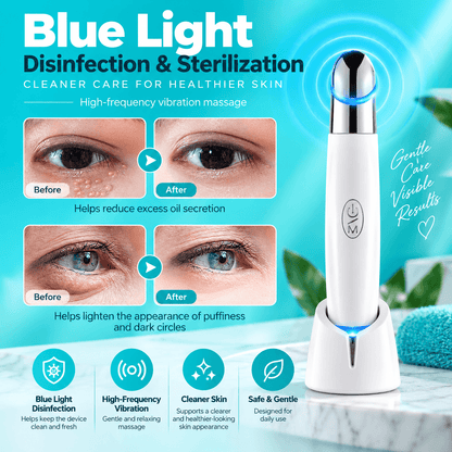 3-in-1 LED Eye & Facial Massager – Warm Vibration Beauty Wand