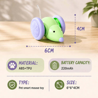 Interactive Smart Mouse Toy for Cats – USB Rechargeable & Automatic Obstacle Avoidance