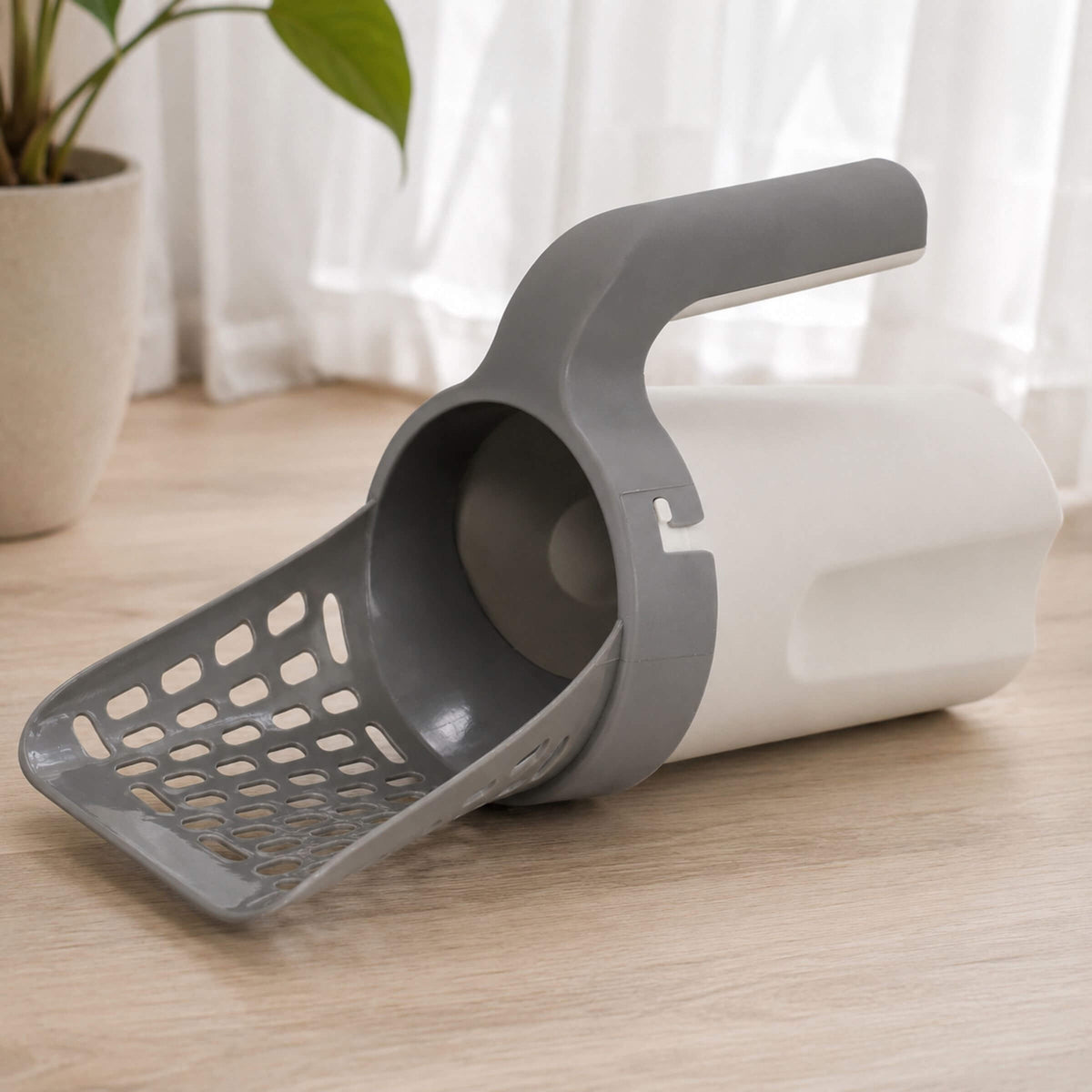 Cat Litter Scoop with Built-In Waste Bin & Bag Storage