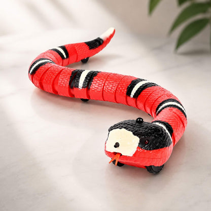 Interactive Smart Sensing Snake Toy for Cats – USB Rechargeable & Obstacle Avoiding
