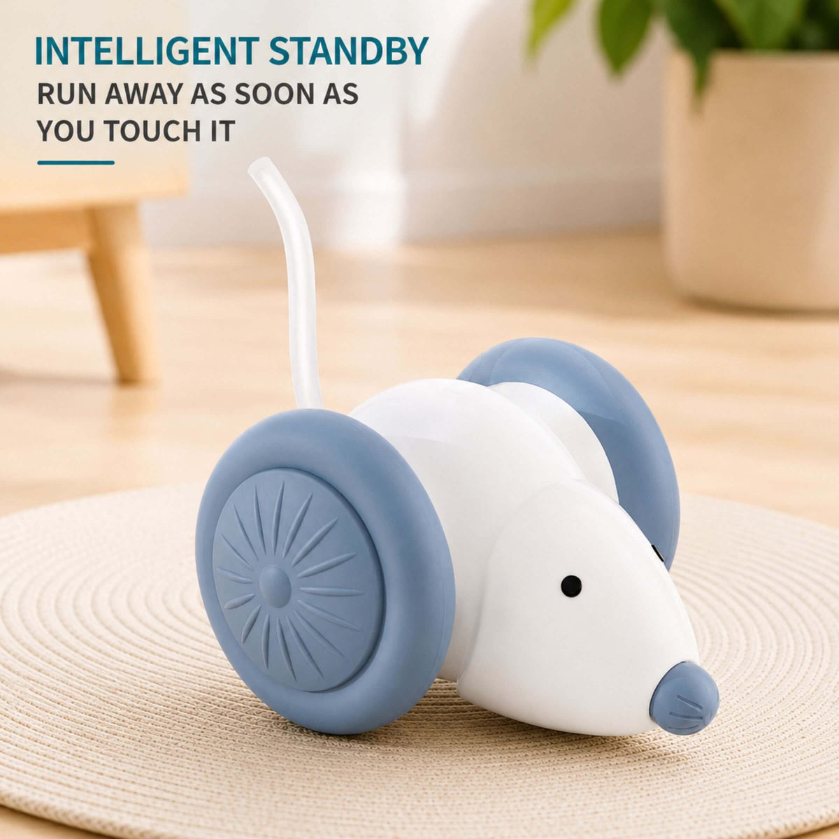 Interactive Smart Mouse Toy for Cats – USB Rechargeable & Automatic Obstacle Avoidance