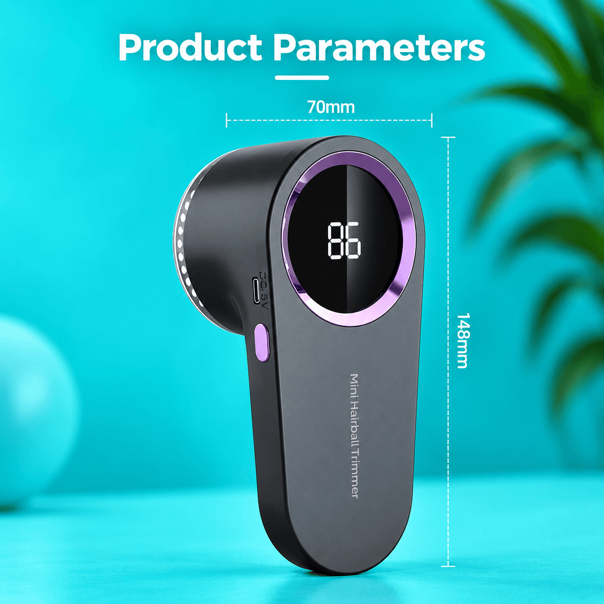 Rechargeable Fabric Shaver with LED Display – 6-Blade Lint Remover for Clothes & Sweaters