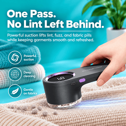 Rechargeable Fabric Shaver with LED Display – 6-Blade Lint Remover for Clothes & Sweaters