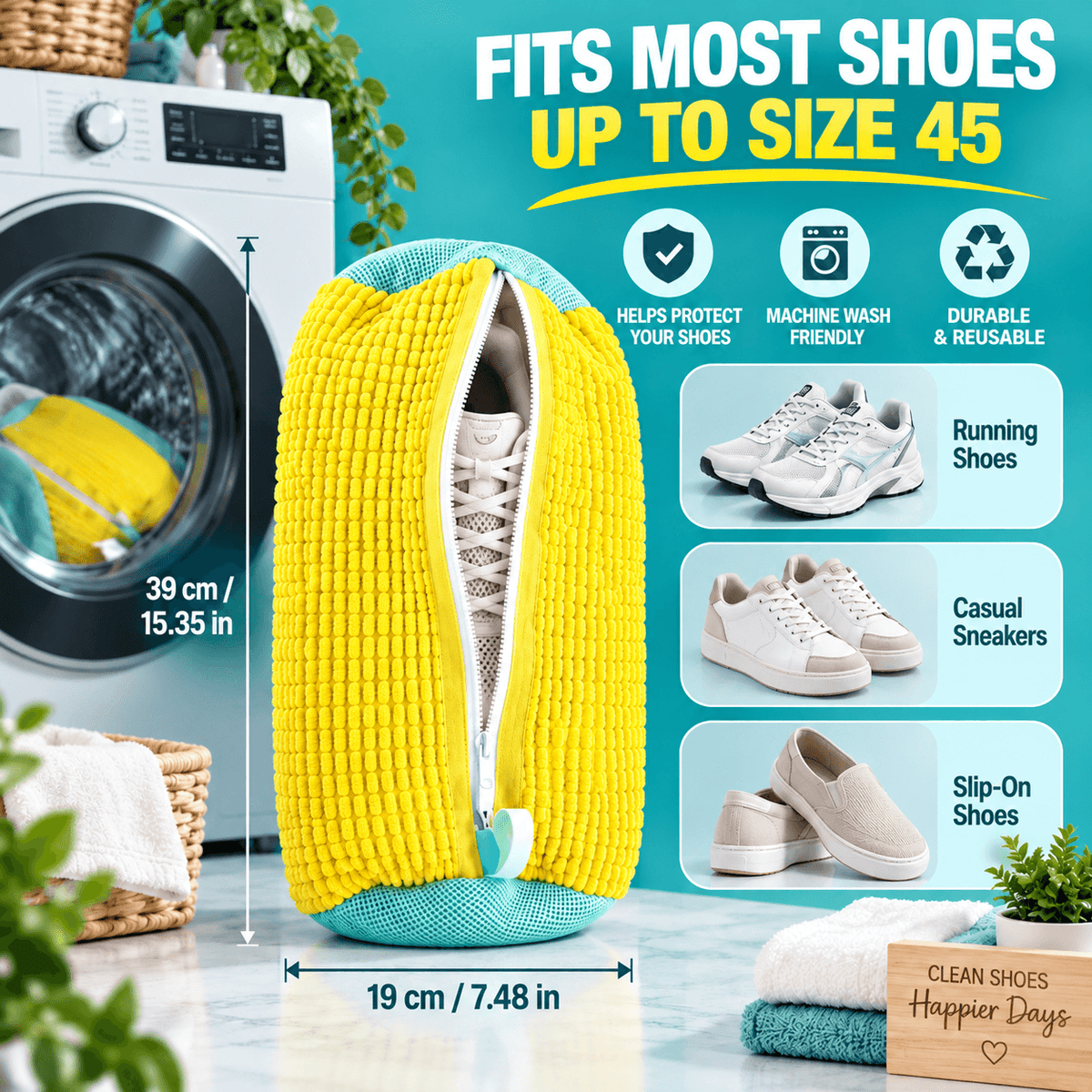 Protective Shoe Washing Bag – Reusable Laundry Bag for Sneakers & Shoes