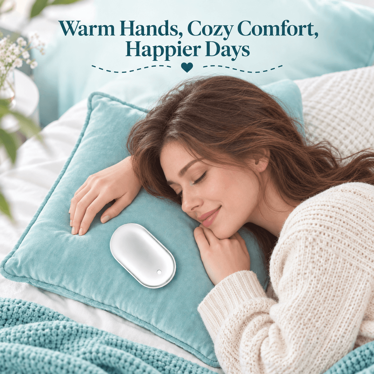 Ultra-Thin Rechargeable Hand Warmer & Power Bank – 3 Heat Levels, Double-Sided Heating
