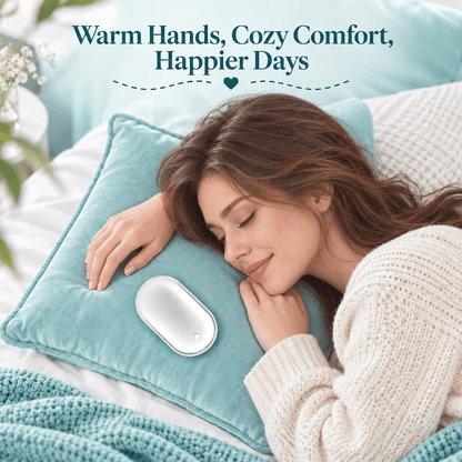Ultra-Thin Rechargeable Hand Warmer & Power Bank – 3 Heat Levels, Double-Sided Heating