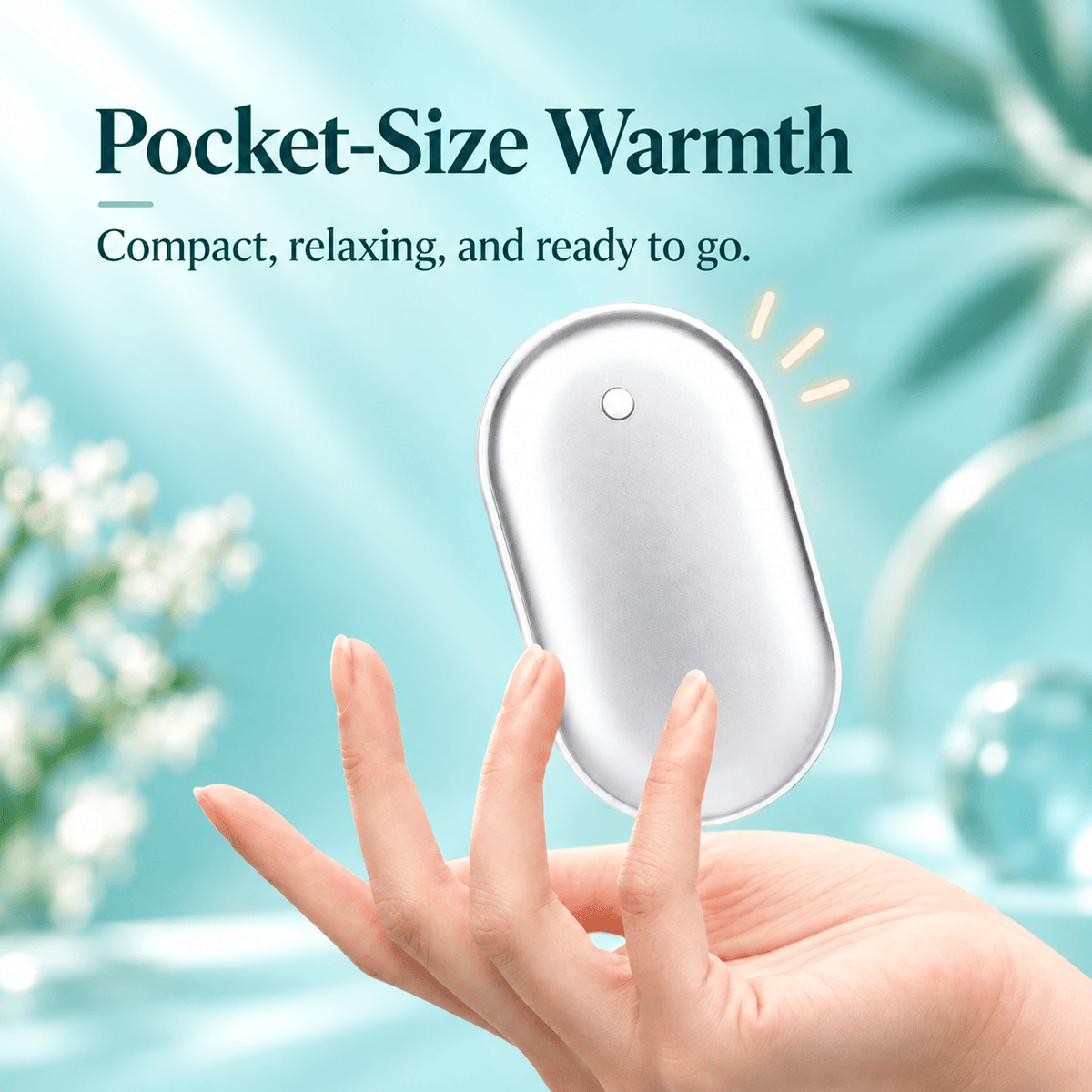 Ultra-Thin Rechargeable Hand Warmer & Power Bank – 3 Heat Levels, Double-Sided Heating