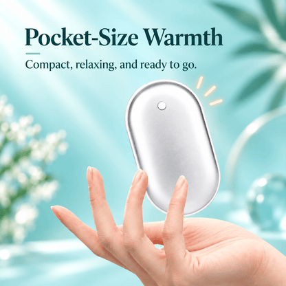 Ultra-Thin Rechargeable Hand Warmer & Power Bank – 3 Heat Levels, Double-Sided Heating