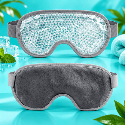 Reusable Hot & Cold Gel Eye Mask – Cooling & Warming Compress with Adjustable Strap