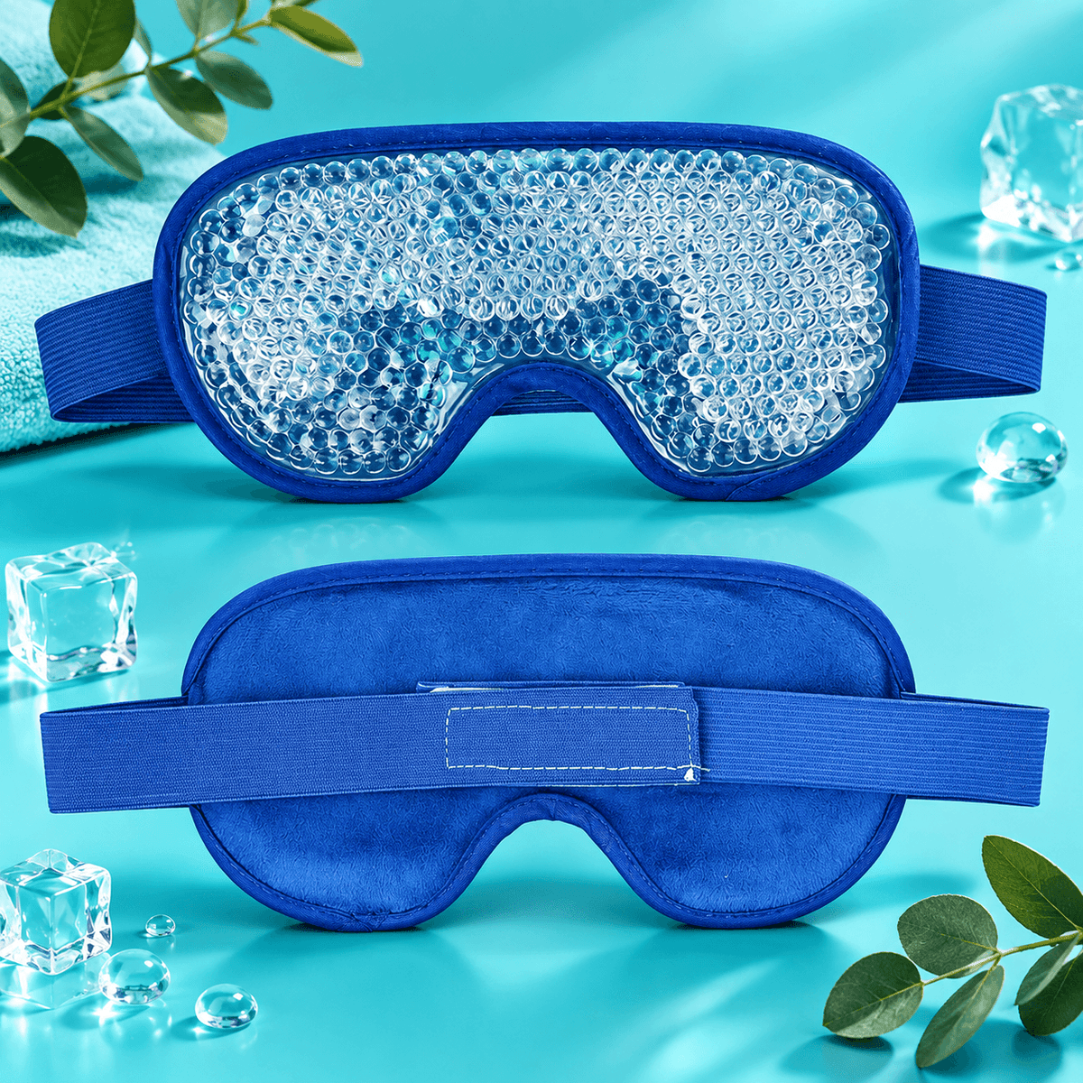 Reusable Hot & Cold Gel Eye Mask – Cooling & Warming Compress with Adjustable Strap