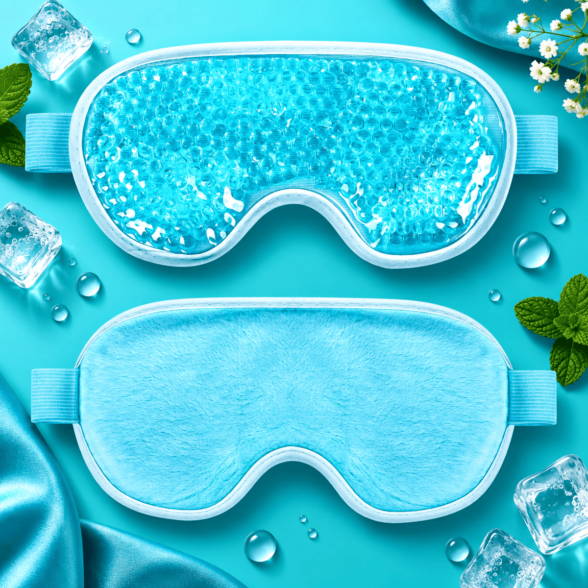 Reusable Hot & Cold Gel Eye Mask – Cooling & Warming Compress with Adjustable Strap