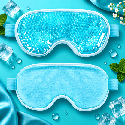 Reusable Hot & Cold Gel Eye Mask – Cooling & Warming Compress with Adjustable Strap