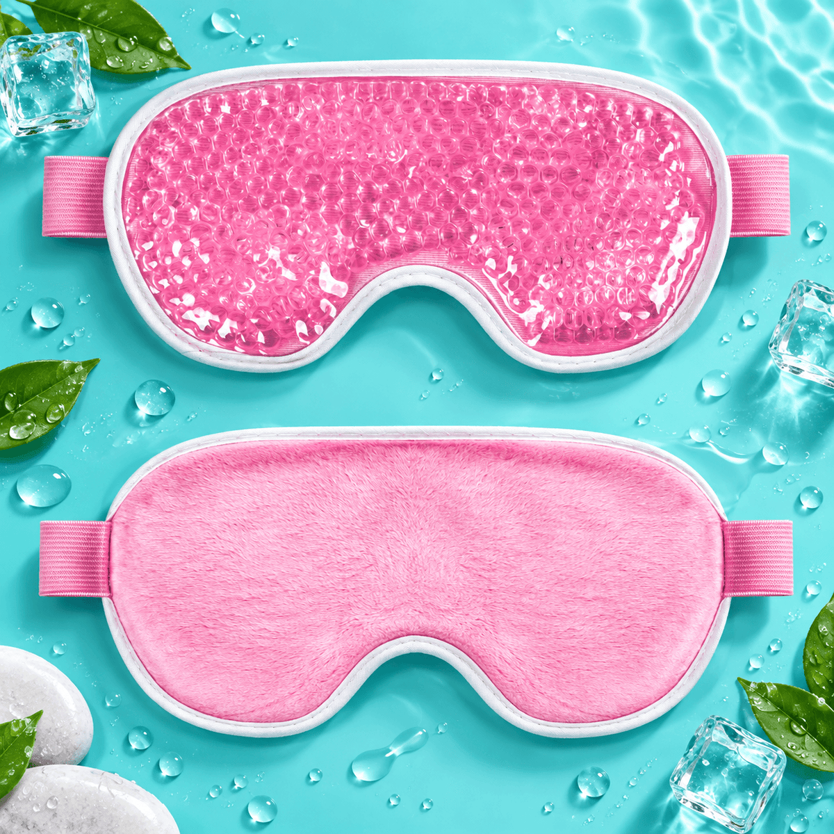 Reusable Hot & Cold Gel Eye Mask – Cooling & Warming Compress with Adjustable Strap