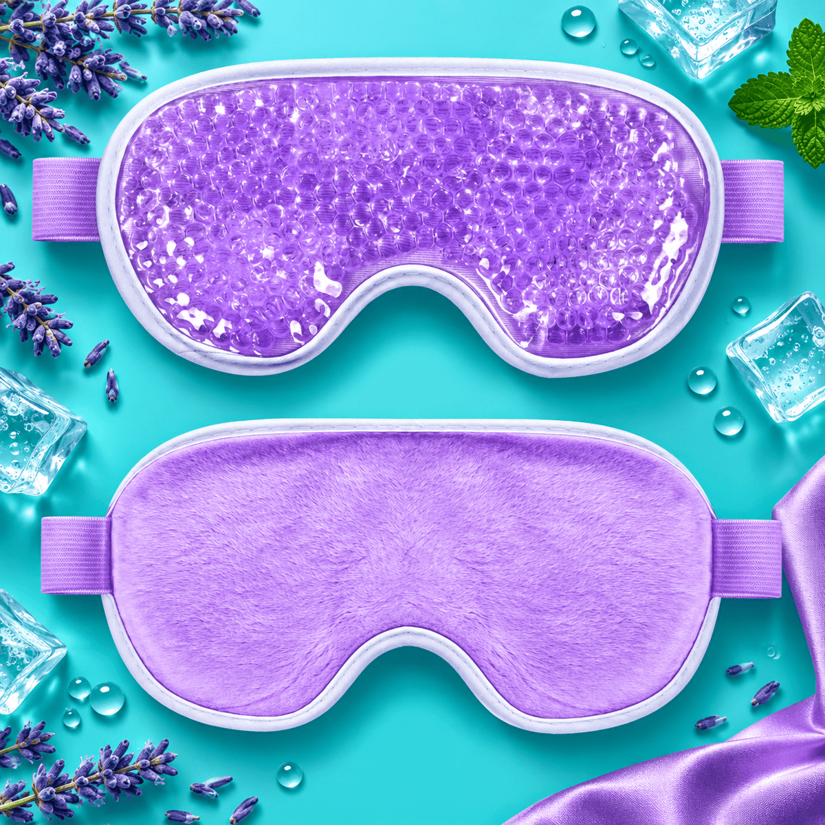 Reusable Hot & Cold Gel Eye Mask – Cooling & Warming Compress with Adjustable Strap