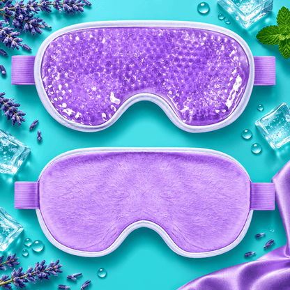 Reusable Hot & Cold Gel Eye Mask – Cooling & Warming Compress with Adjustable Strap