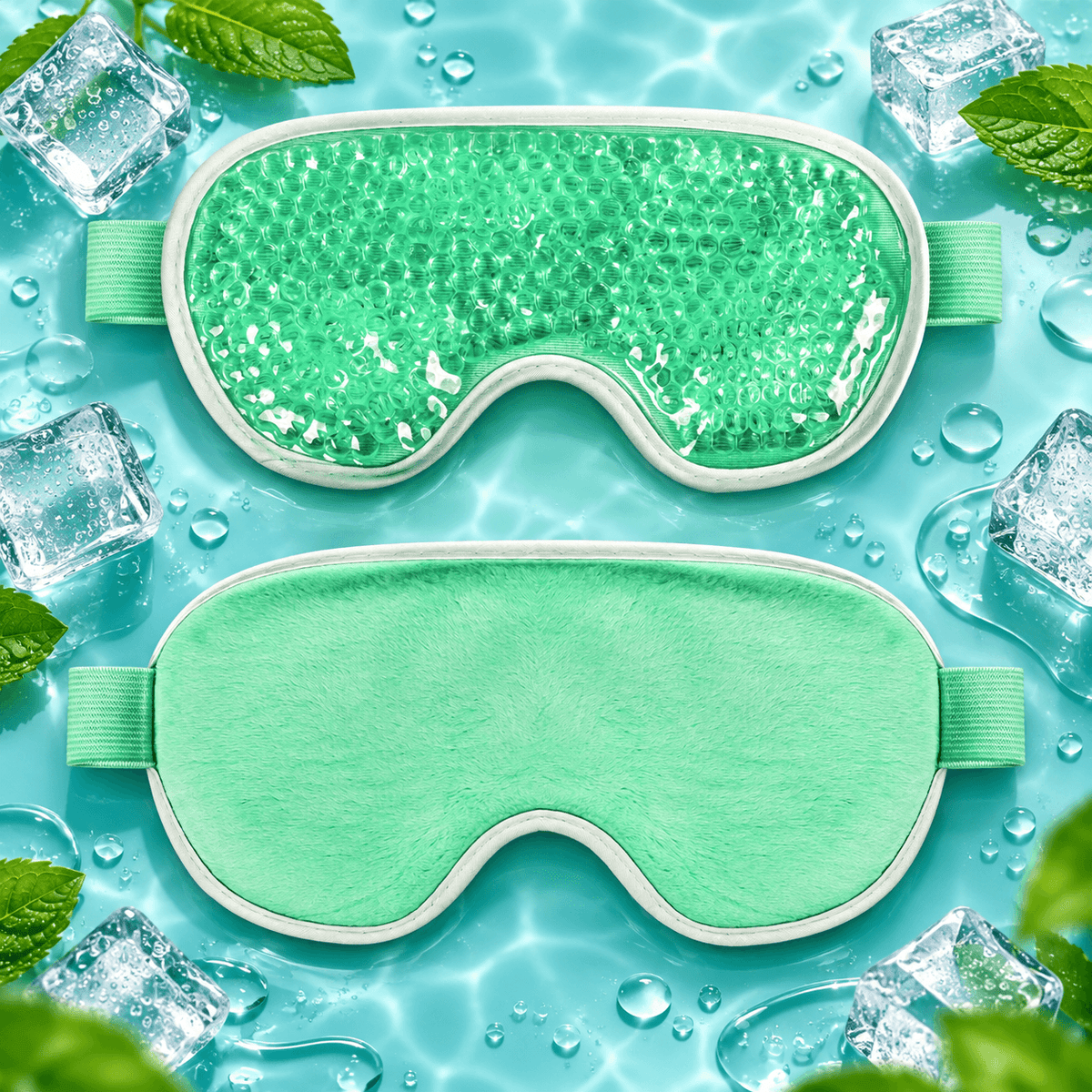 Reusable Hot & Cold Gel Eye Mask – Cooling & Warming Compress with Adjustable Strap