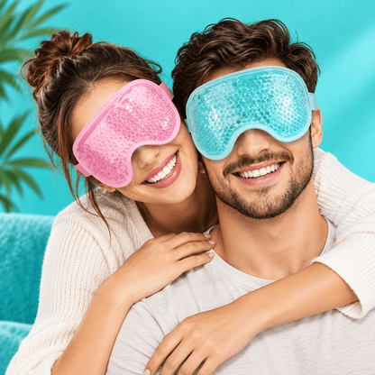 Reusable Hot & Cold Gel Eye Mask – Cooling & Warming Compress with Adjustable Strap