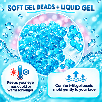Reusable Hot & Cold Gel Eye Mask – Cooling & Warming Compress with Adjustable Strap