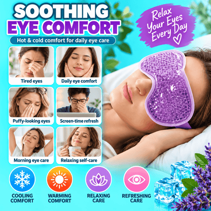 Reusable Hot & Cold Gel Eye Mask – Cooling & Warming Compress with Adjustable Strap