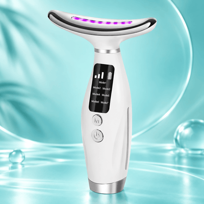 7-in-1 LED Face & Neck Massager – USB-C Rechargeable Beauty Device with 7 Modes