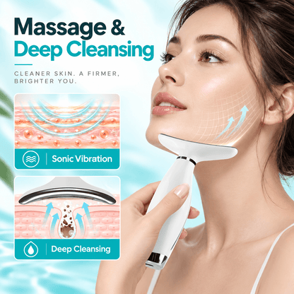 7-in-1 LED Face & Neck Massager – USB-C Rechargeable Beauty Device with 7 Modes