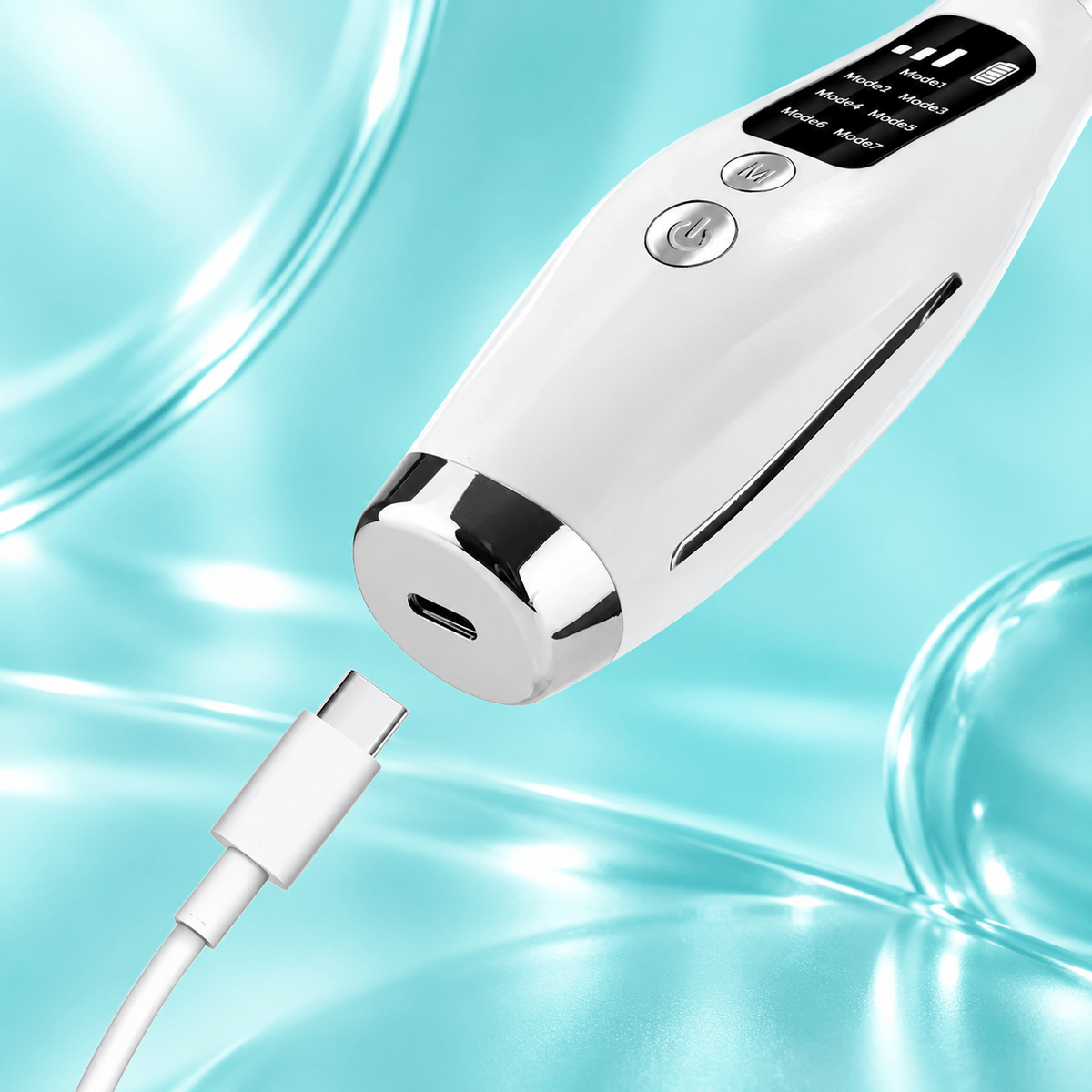 7-in-1 LED Face & Neck Massager – USB-C Rechargeable Beauty Device with 7 Modes