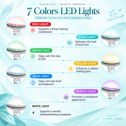 7-in-1 LED Face & Neck Massager – USB-C Rechargeable Beauty Device with 7 Modes