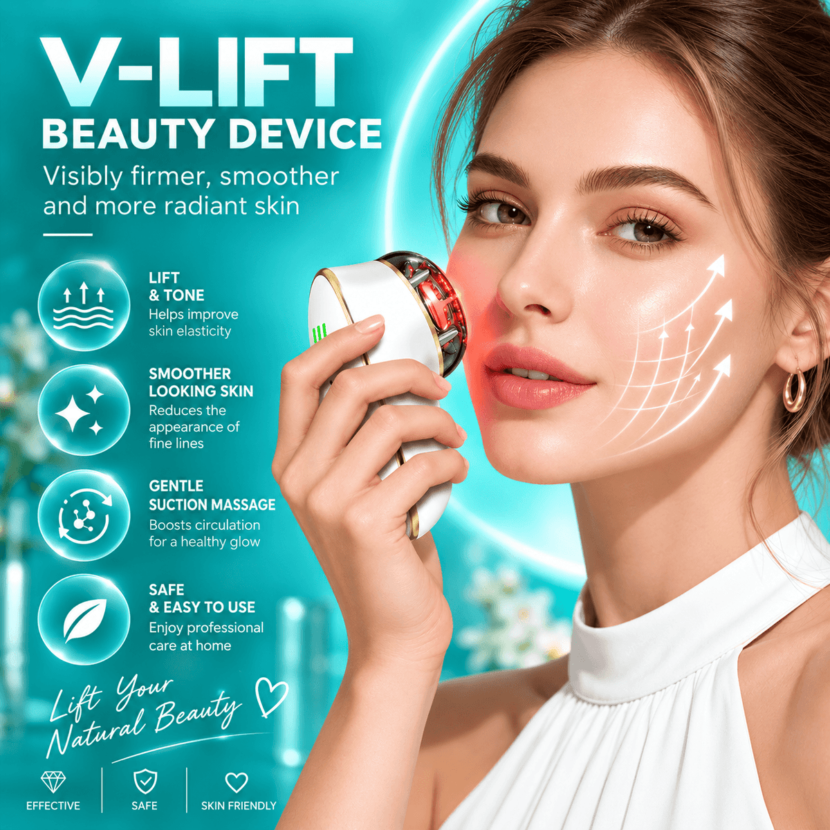 7-Color LED Facial Sculpting Massager – 3-Level Suction Beauty Device