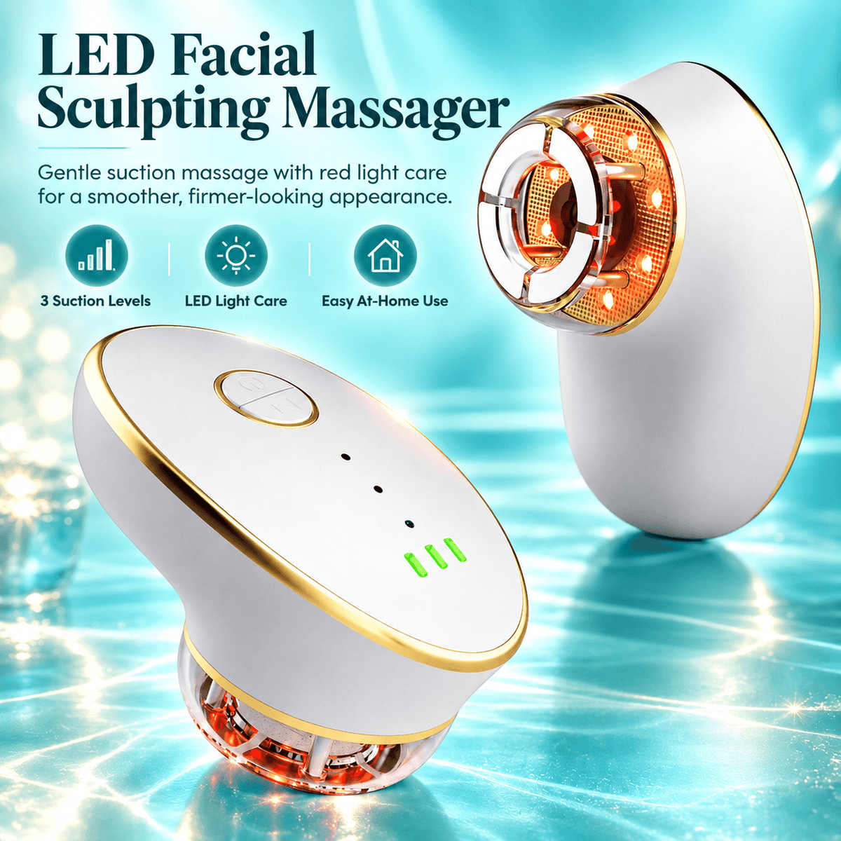 7-Color LED Facial Sculpting Massager – 3-Level Suction Beauty Device