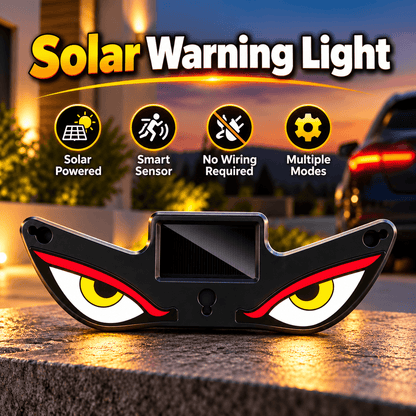 Solar LED Devil Eyes Car Window Light – Type-C Charging, Multi-Mode & Suction Cup Mount